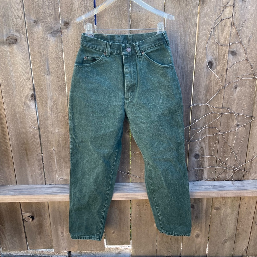 Green Denim Jeans Lee Women's High Waisted Mom Jean - size 10